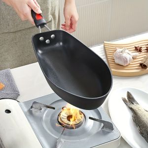 3pcs Fish Pot with Fast Heat Conduction Non-stick Fish-shaped Pot Body Fully Contacts the Fish Body Saving Oil and Time Comes with Pot Lid and Spatula