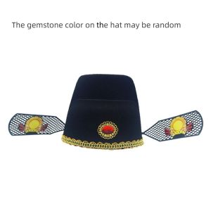 GUAIP Simple Women Children Hat Chinese Culture Cosplay Ancient Costume Opera Hat Photograph Prop Black Gauze Cap Number One Scholar Cap Chinese Style Hat Hanfu Accessories