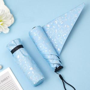 FloralUmbrella for Women Free Shipping Portable Five Folding Sun Umbrella for Girls Lightweight Parasol Umbrella Luxury