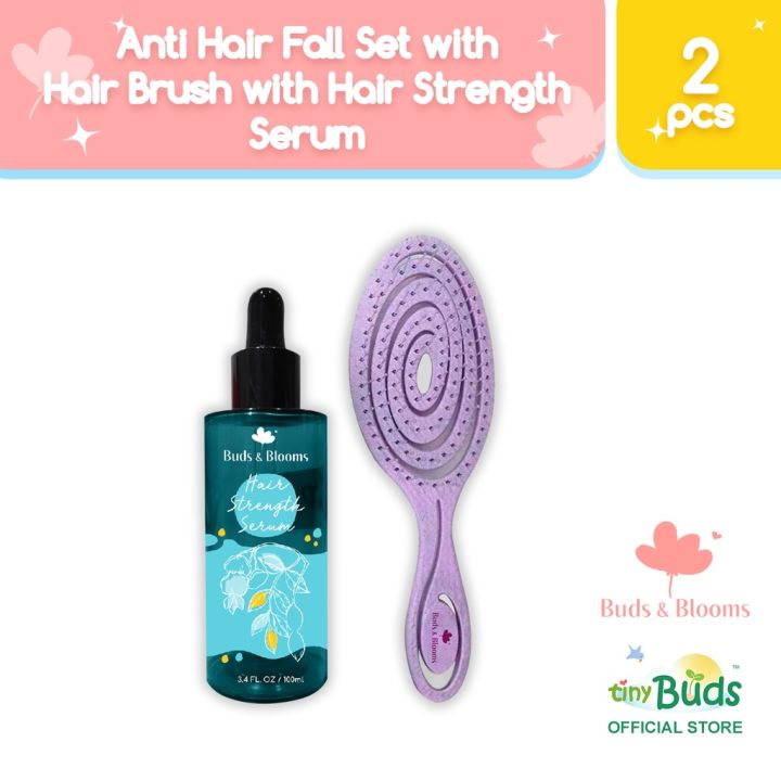 Buds Blooms Anti Hair Fall Set with Hair Brush with Hair Strength Serum