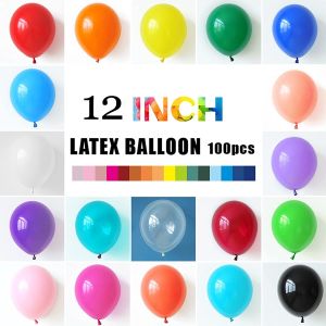 100pcs Atex Plain 12 Inch Standard Latex Balloon Non Metallic Belon Birthday Party