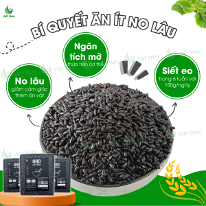 [Combo 3kg] Gạo Lứt Đen VT Organic100%Gạo Sạch Ít Calo Ko Cần Ngâm Ăn Kiêng Eat Clean Thực Dưỡng