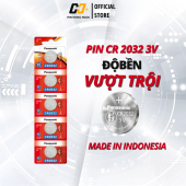 Vỉ 5 Viên Pin CR2032 Panasonic Lithium 3V Made In Indonesia - Hàng Chính Hãng