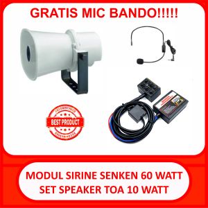 modul sirine senken 60 watt aux mic set speaker toa zh610s 10 watt oval
