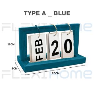 Wooden Calendar Nordic Simple Style Multicolor Flipping Wooden Desktop Home Office Deco Small Ornaments Kalendar 日歷 桌面