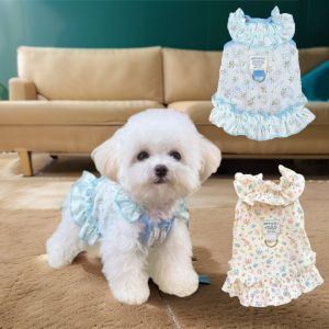 R1A9M Thin Dog Cool Dress Soft Cute Dog Cooler Clothes Pet Clothes Skin-friendly Puppy Skirt for Small Medium Dogs