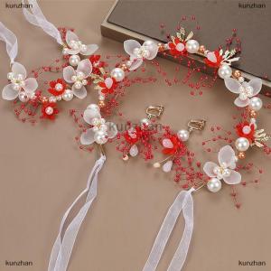 [COD] kunzhan Bridal Hair Headdress Flower Wreath Bride Garland Head Hoop Headbands Hair Jewelry