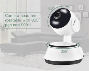 CCTV Camera Wireless Home Security Night Vision Connect to Cellphone with Voice Wireless Wifi Connection CCTV Camera 360 Sensor Motion Rotatable HD Automatic Alarm V380 Pro