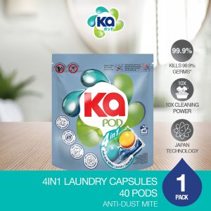 Ka 4in1 Laundry Capsules Refill Pack and Tub – Anti-Dust Mite