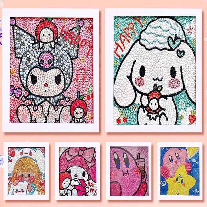 Tranh Đính Đá cho bé trai và bé gái Tự Làm Hoàn Thành Kèm Khung Dụng Cụ ...