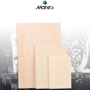 Maries A2/A3/A4/A5 Size 5mm thickness Double-Sided Basswood Carving Board DIY Craft Carved Wood block Hand Engraving Modeling Sculpting Art Supplies