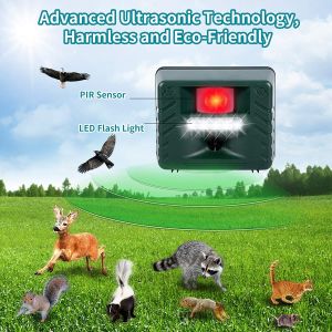 Electronic Ultrasonic Mouse Expeller Flash Alarm Sound Bird Repellent Mouse Repellent