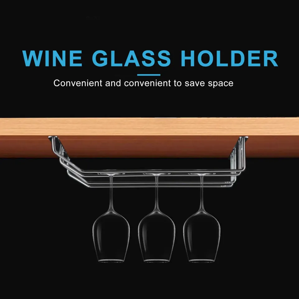Bar Ubuy Wine Glass Holders Under Cabinet 27cm/34cm Wine Glass