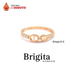 J5 Ismoyo Cincin Emas Asli 10 Karat Model Brigita