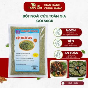Bột ngải cứu nguyên chất Toàn Gia gói 50g ngâm chân xông giải cảm làm từ thành phần tự nhiên