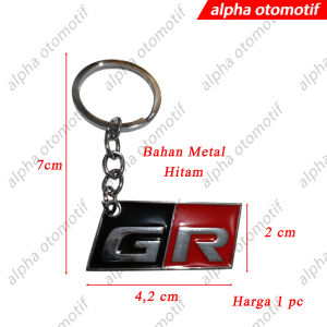 Gantungan Kunci GR / GR Sport Mobil Motor Rumah Universal Bahan Metal CAR