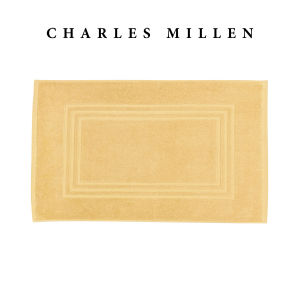 Charles Millen CLASSIQUE [2PC Set] 100% Cotton High Absorbent Floor Mat - Hotel Style Bath Mat - Toilet Mat (45x70cm)