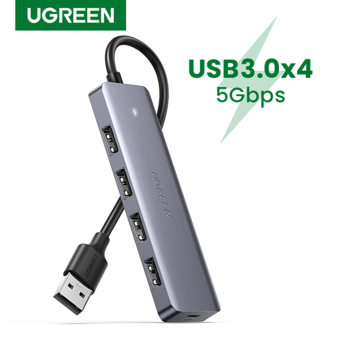 UGREEN Hub USB 3.0, Ladrón USB 3.0 4 Puertos 5Gbps Adaptador USB Compatible  con PC, PS5, Raspberry pi 4, MacBook Pro Air, Xbox X/S, PS4, DELL XPS 15,  Memoria USB, Teclado, Mac