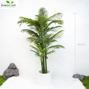 ต้นปาล์มหมาก Areca Palm ต้นไม้ประดิษฐ์ ต้นไม้ปลอมเสมือนจริง (ไม่รวมกระถางขาว)