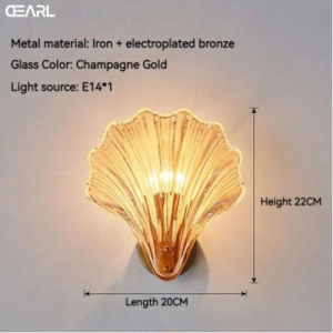 High End Shell Crystal Lamp For Bedroom Living Room Staircase Nordic Background