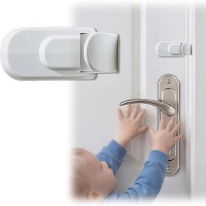 GROCERIY Snap-on Child Proof Door Lock Multi-functional Adhesive-Free Children Safety Lock Durable Universal Fit Toddler Proof Locks For Interior Doors
