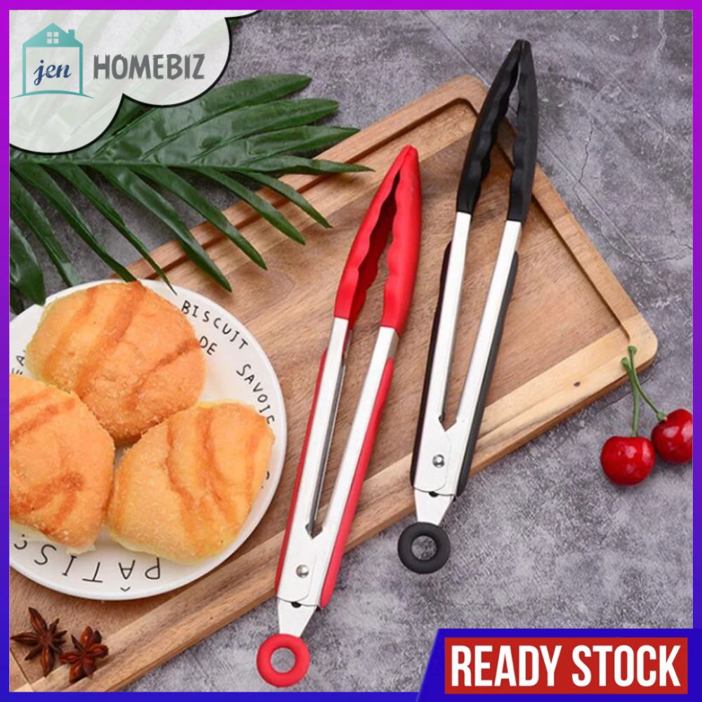 Stainless Steel Locking Food Tongs With Non-Slip Tips, Multi-purpose BBQ & Kitchen Cooking Utensil
_voghion.com