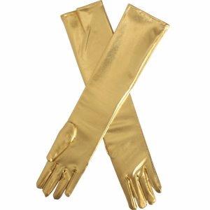 SWIFTTIDE Shiny Bright Leather Gloves Gold Silver Color Stage Performances Clubwear Mittens Fashion Long/Short Punk Mittens Halloween