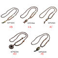 VBNFH Women Men Jewelry Nepal Buddhist Fish Pendant Wood Beads Long Necklace Necklace. 