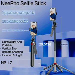 ✅100% Original Smilee NeePho NP-L7 1.8 Multi-function Beauty Fill Light Selfie Stick Travel Portable Live