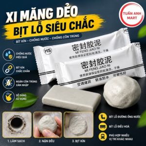 Gói Xi măng dẻo trắng vá khe rãnh lỗ tường chống thấm bịt lỗ hở điều hoà lấp đường ống nước