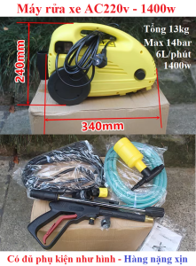 Thanh lý các loại Máy rửa xe nội địa cực xịn dây đồng to nặng 13kg - Áp 14Bar