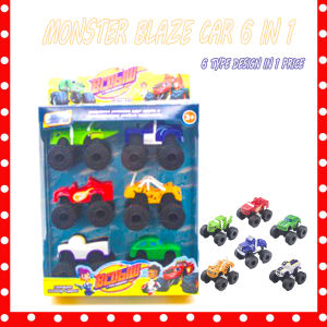 [BABY BUG] Monster Blaze Car Kid Toy Car 1 SET (WHOLE SET 6 CARS) Monster Blaze Cartoon Monster Blaze