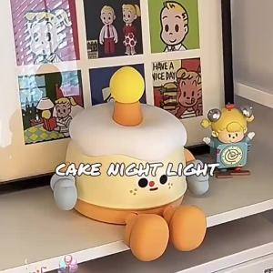 Newest 3D birthday soft touching table light decoration rechargeable cake night led lamp for baby kids