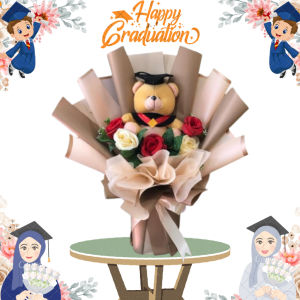 Buket Boneka Wisuda Cokleat Terbaru Bouquet Bunga Artificial Boneka Mewah Elegan Ulang Tahun Kado