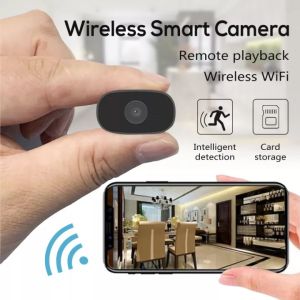 Mini Camera Home Security Camera 1080P HD Wireless WiFi Camera Mobile Phone Remote Monitoring Video Recorder Small Network 150° Wide Angle Micro Smart Camera