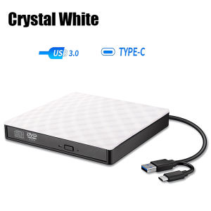🇸🇬[Ready Stock] Portable External CD DVD Drive Slim USB & Type-C DVD Player Optical Drive CD-RW Burner Writer Driver
