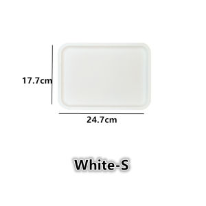 【Woody】 Pallet Plastic Tray Food Bread Pan Rectangular Storage Household Kitchen Supplies Hotel Service Tray Dessert