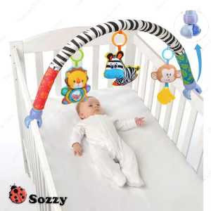 SOZZY Baby Cot and Stroller Cribs | Easy Clip 💖Movable for soft Activity | Arched Toy
