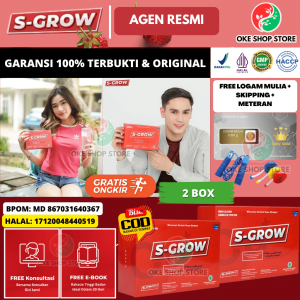 Susu Peninggi Badan S GROW Original 100% Vitamin Penambah Tinggi Kalsium Remaja Dewasa Paket B3