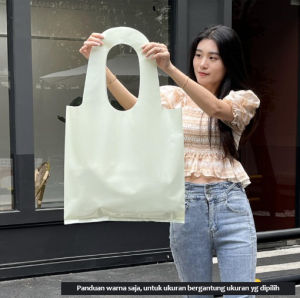 HX226 [5 pcs] Tas Bahu Kantong Plastik Shoulder Shopping Plastic Tote Goodie Bag