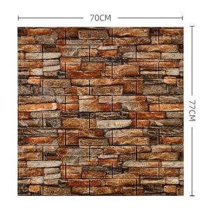 【SALE】3D Wallpaper 70×70cm Self-Adhesive Waterproof Foam Wallpaper Design Wall Adhesive Moisture-Proof Anti-Dirty Brick Pattern Wall Sticker Wallpaper Home Decoration (COD)