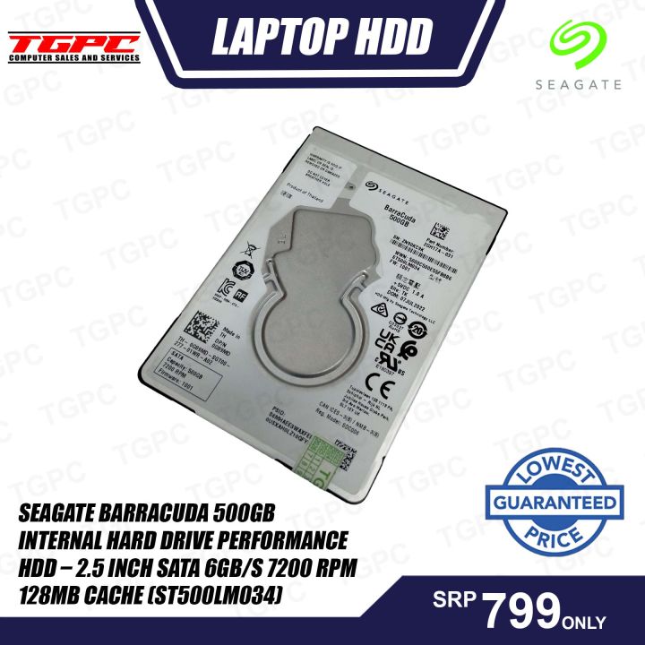 Laptop HDD Seagate Laptop Thin SSHD 500GB ST500LM000 500GB 5400 RPM 64MB  Cache SATA Lazada PH