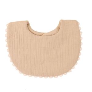 Infants Drooling Bib Cotton Burp Cloth with Lace Trim for 0-36M Baby Comfortable Saliva Towel for Newborns Toddler