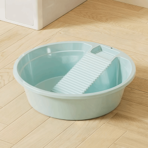 INNEED Thickened Washboard Laundry Basin Large Capacity 2IN1 Laundry Tub Practical Multifunctional Underwear Cleaning Basin Hand Washing Clothes