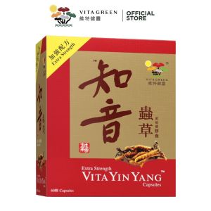 VITA GREEN Vita Yin Yang Extra Strength [60 Capsules] 维特健灵 加强配方知音虫草 - Enhancing Respiratory System