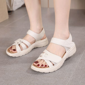 FJ Women Synthetic Leather Steppings Korean Sandals with Strap Shoes for Women 2402-17