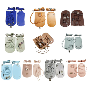 Adjustable Shoulder Strap PU Leather Bag Bottom Crafting Kit For Handmade Crochet Backpack Purse Bags Making Accessories