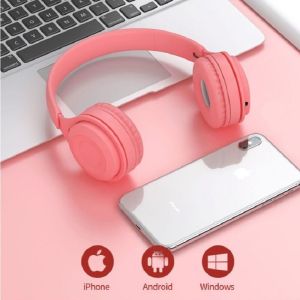 New Product Macaron Head-Mounted 5.0 Wireless Bluetooth Headset Mini Version Game Subwoofer Stereo Headset Headset HiFi Stereo Headphone Universal