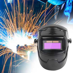 PUCUK Topeng Helm Las Listrik Otomatis Gelap Terang Full Wajah + Senter LED True Color Welding Mask