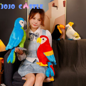 JOJO CASTLE 25/35cm Lifelike Animal Parrot Plush Toys